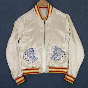 Tsumori Chisato Jacket Womens size 2 Sukajan Souvenir Silk Reversible Bomber